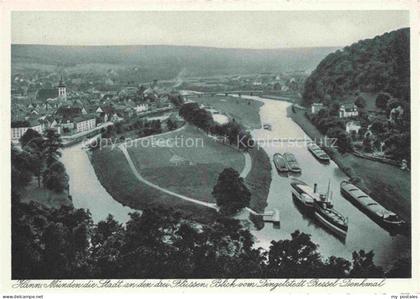 Hann Muenden Hannoversch Muenden Goettingen Blick vom Dingelstedt Pressel Denkma