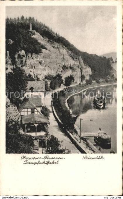 Hann. Muenden Oberweser Personen Dampfschiffahrt Steinmuehle