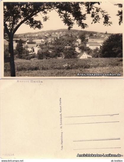 Ansichtskarte Hartha Totalansicht 1954