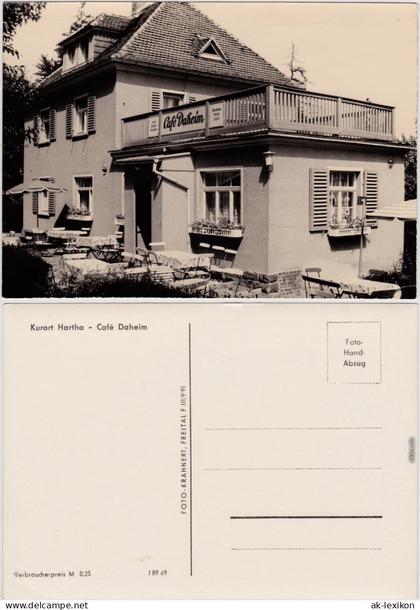 Hartha Café Daheim Foto Ansichtskarte 1965