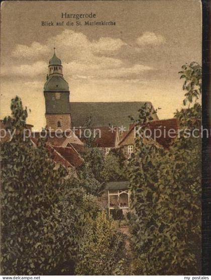 Harzgerode Blick auf Marienkirche