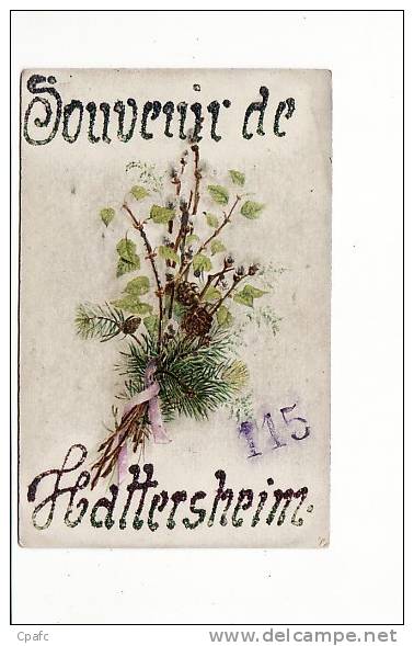 Allemagne - Souvenir de Hattersheim / tampon "115" régiment militaire ?
