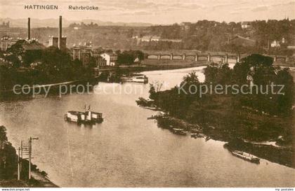 Hattingen Ruhr Ruhrbruecke Flussbadeanstalt