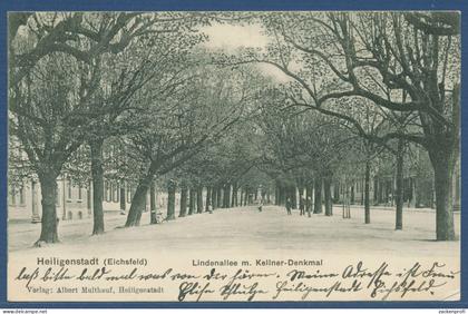 Heiligenstadt Lindenallee mit Kellner-Denkmal, gelaufen 1907 (AK5929)