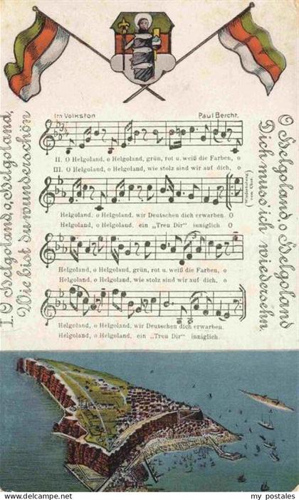 HELGOLAND Helgoland Lied Noten Ansicht aus der Vogelperspektive