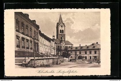AK Helmbrechts, die Kirche am Luitpoldplatz