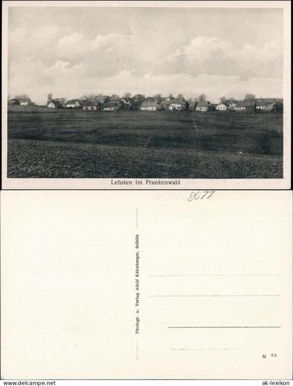Ansichtskarte Lehsten-Helmbrechts Stadtpartie b Selbitz 1926