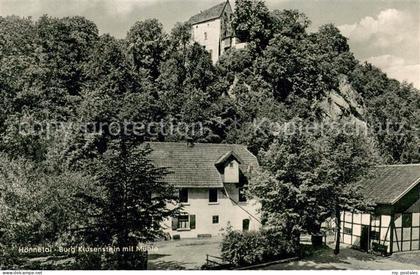 Hoennetal Hemer Burg Klusenstein mit Muehle Fachwerkhaus