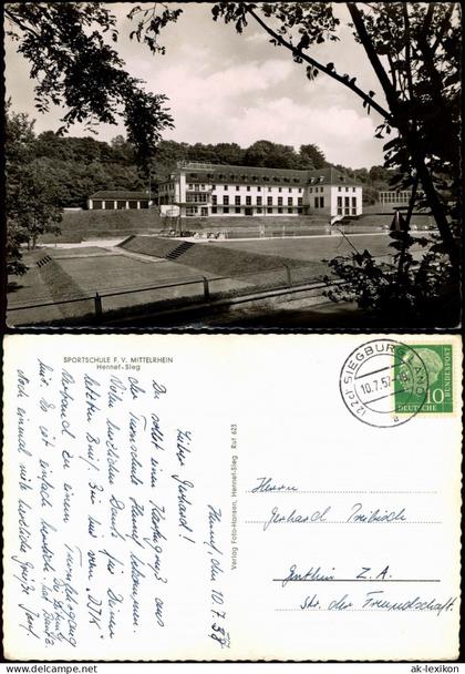 Ansichtskarte Hennef (Sieg) SPORTSCHULE F. V. MITTELRHEIN 1957
