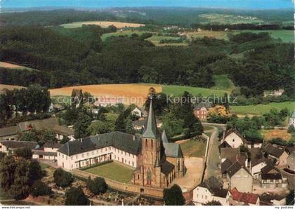 Hennef Sieg Pfarr und Wallfahrtskirche Fliegeraufnahme