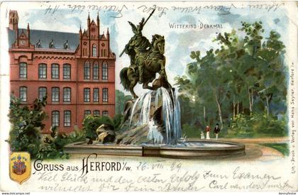 Gruss aus Herford - Litho