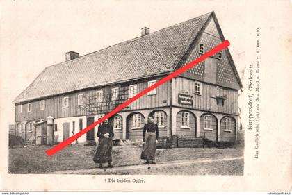 AK Ruppersdorf Gedlich Haus Mord 1910 Herrnhut Eibau Oderwitz Oberoderwitz Strahwalde Ebersbach Löbau Zittau Bernstadt