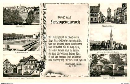 Herzogenaurach Stadtbild Schwimmbad Marktplatz Rathaus Hauptstrasse Kloster Lieb