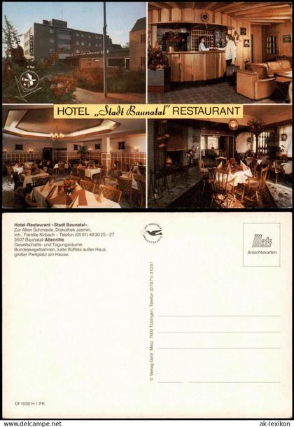 Ansichtskarte Altenritte-Baunatal HOTEL Stadt Baunatal RESTAURANT 4 Bild 1978