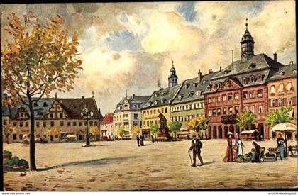 CPA Hanau im Main Kinzig Kreis Hessen, Blick auf den Marktplatz