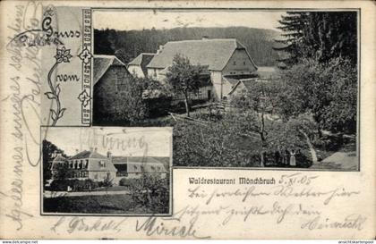 CPA Mörfelden Walldorf in Hessen, Mönchbruch, Waldrestaurant