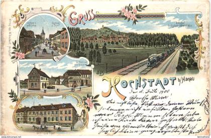 Gruss aus Hochstadt bei Hanau - Litho