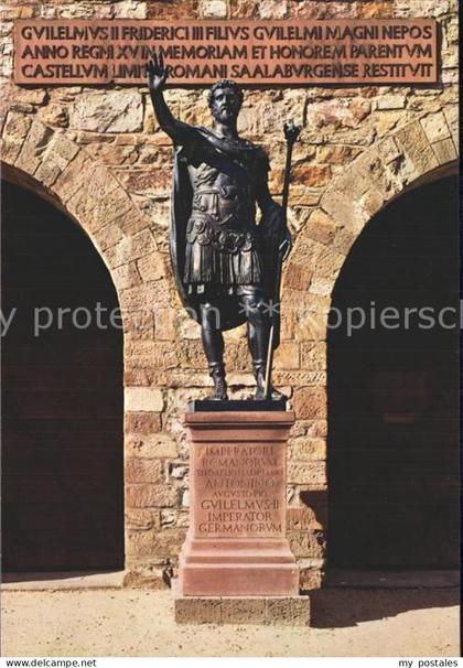 Saalburg Taunus Roemerkastell Saalburg Statue des Kaisers Antonius Pius Haupttor