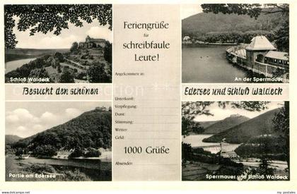 Waldeck Edersee Schloss Waldeck Sperrmauer