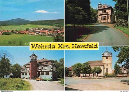 Wehrda Huenfeld Panorama Teilansichten Fachwerkhaus Turm