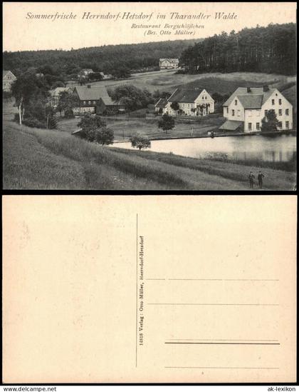 Ansichtskarte Herrndorf-Halsbrücke Hetzdorf Restaurant Bergschlößchen 1912