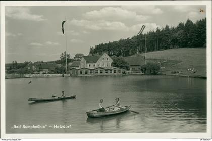 Ansichtskarte Hetzdorf-Halsbrücke Gasthaus Sumpfmühle 1937