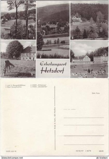 Ansichtskarte Hetzdorf-Halsbrücke Stadtteilansichten 1978
