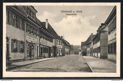 AK Höchstadt a. Aisch, Geschäfte in der Hauptstrasse