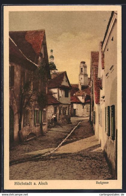 AK Höchstadt a. Aisch, Partie in der Badgasse