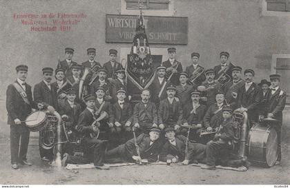 CPA-GERMANY-Erinnerung  an die Fahnenweihe-Musikverein Wiederhall-HOECHSTADT 1911