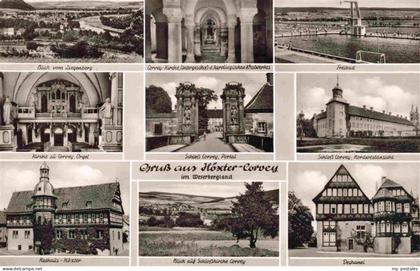 Corvey Hoexter Weser Panorama Blick vom Ziegenberg Kirche Innenansichten Schloss