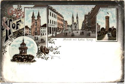 Gruss aus Hof - Litho