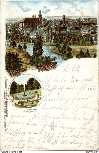Gruss aus Hof - Litho