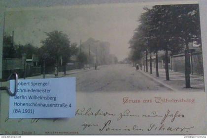 ! 4 Teile Berlin Wilhelmsberg, Ak, Stempel ehemalige Landgemeinde Hohenschönhausen, heute im Berliner Bezirk Lichtenberg