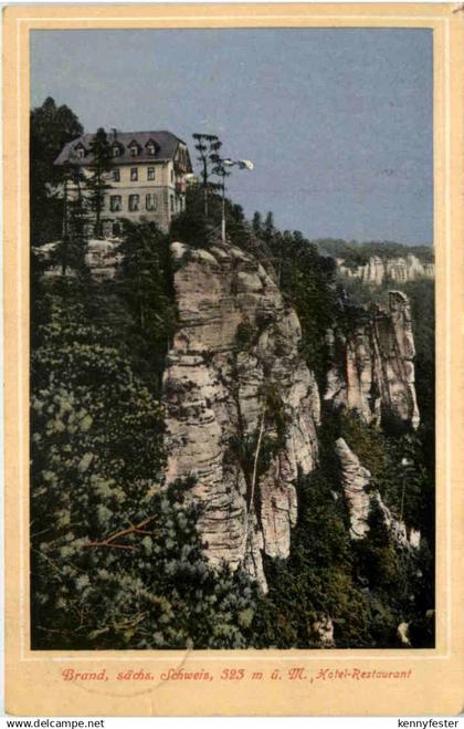 Sächs. Schweiz, Der Brand bei Hohnstein, Hotel