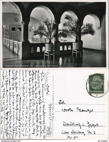 Hohwald (Sachsen) Heilstätte Hohwald - Eingang zum, Speisesaal 1941