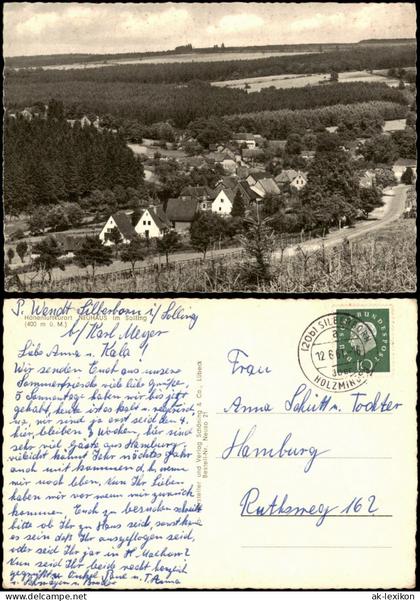 Neuhaus im Solling-Holzminden Panoramablick auf Neuhaus im Solling 1956