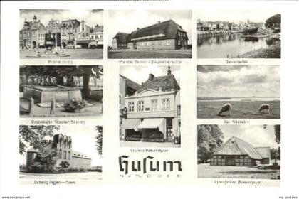 Husum Nordfriesland Husum Marktplatz Hafen Deich