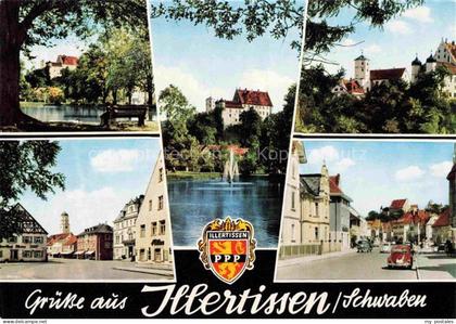 Illertissen Schlossteich Schloss Kirche Strassenpartien