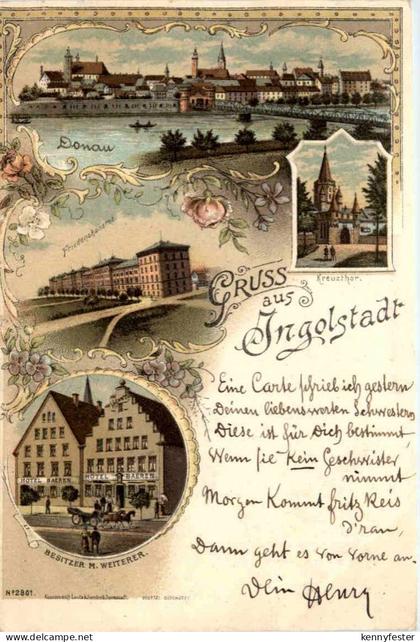 Gruss aus Ingolstadt - Litho