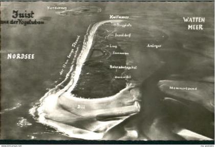 Juist Nordseebad Juist Fliegeraufnahme ungelaufen ca. 1955