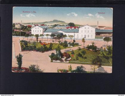 Dt. Reich AK Kamenz Bahnhof 1918