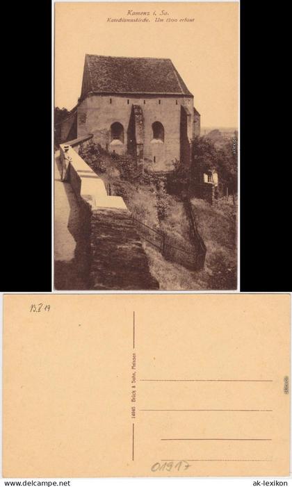 Kamenz Kamjenc Katechismuskirche Kamenz Ansichtskarte Oberlausitz  1922