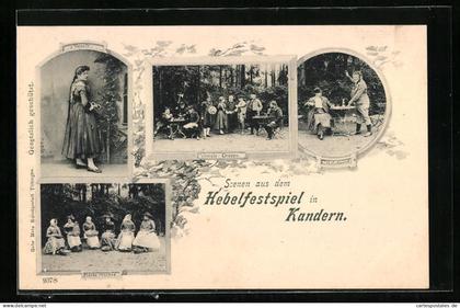 AK Kandern, Szenen aus dem Hebelfestspiel - Vrenele-Gruppe, Markt-Weiber