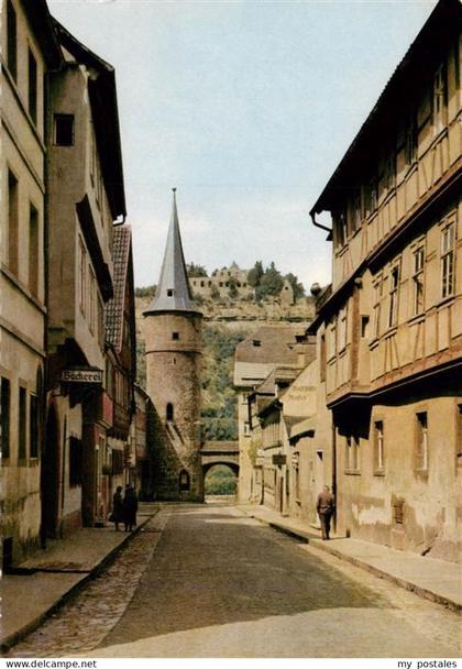 Karlstadt Main Maingasse mit Blick zur Karlsburg
