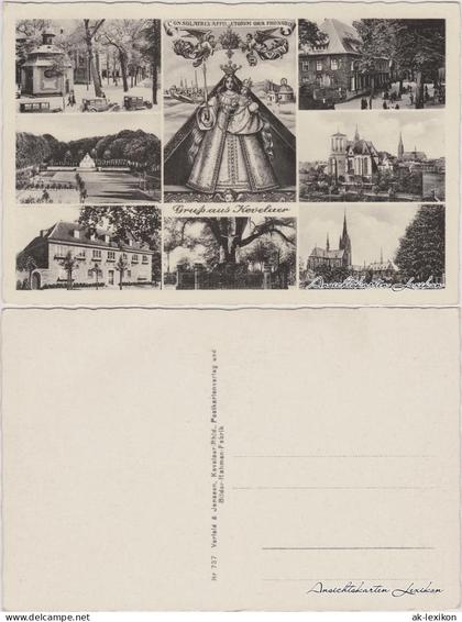 Ansichtskarte Kevelaer Mehrbild: Kirche, Gaststätte und Plätze 1939
