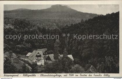 Kirnitzschtal Krippengrund Roelligmuehle im Elbsandsteingebirge