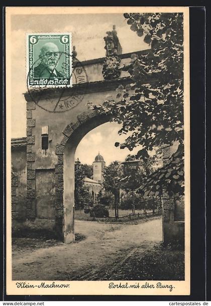 AK Klein-Machnow, Portal mit alter Burg