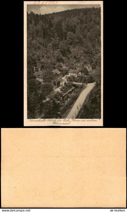 Ansichtskarte Edle Krone-Klingenberg (Sachsen) Stadt und Tunnel 1924