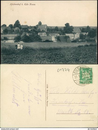 Ansichtskarte Höckendorf-Klingenberg (Sachsen) Stadtpartie 1925